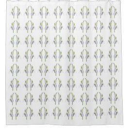 Snowdrop Fabric Pattern. Douchegordijn