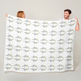 Snowdrop Fabric Pattern. Fleece Deken