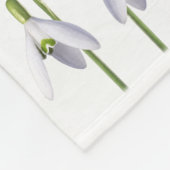 Snowdrop Fabric Pattern. Fleece Deken (Hoek)