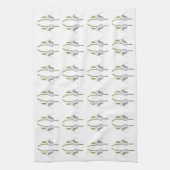 Snowdrop Fabric Pattern. Theedoek (Verticaal)