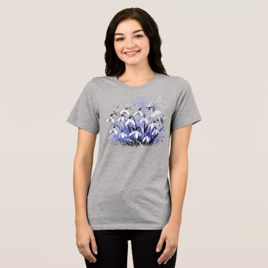 Snowdrop Fairy Tri-Blend Shirt (Voorkant volledig)