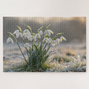 Snowdrop Frost Puzzel - Delicate Winter Natuur Art Legpuzzel