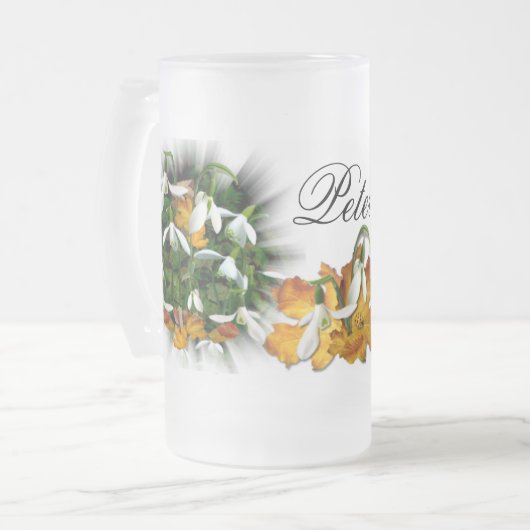 SNOWDROP ~ Frosted Glass Mok (Voorkant links)