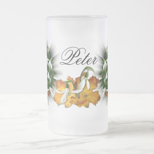 SNOWDROP ~ Frosted Glass Mok (Center)