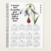 Snowdrop & Garnet January Verse – 2026 Planner (Voorkant)
