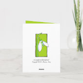 Snowdrop Green Note Card Kaart (Achterkant)