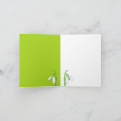 Snowdrop Green Note Card Kaart (Binnen)