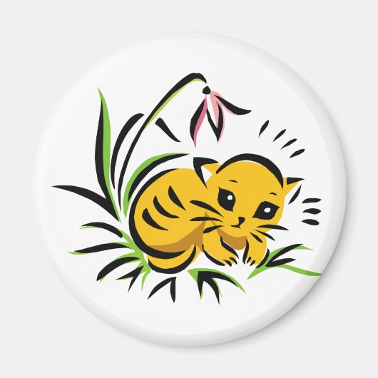 Snowdrop-Kat Magneet (Voorkant)