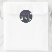 Snowdrop Ronde Sticker (Tas)