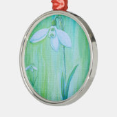 Snowdrop schilderen metalen ornament (Links)