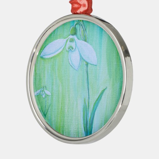 Snowdrop schilderen metalen ornament (Links)