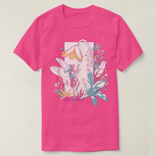Snowdrop Small Fairy With Flowers Nature Fantasy T-shirt (Design voorkant)