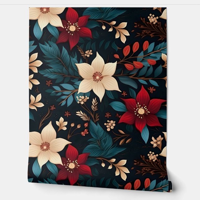 Snowdrop Starry Blooms Botanical Behang (Afrollen)