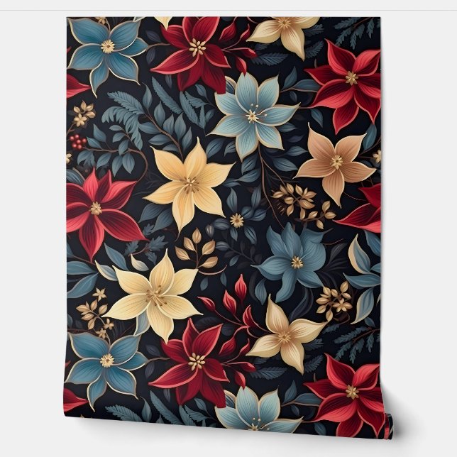 Snowdrop Starry Blooms Botanical Behang (Afrollen)