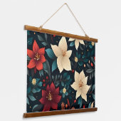 Snowdrop Starry Blooms Botanical Hangend Wandkleed (Gebogen)