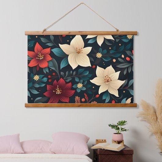 Snowdrop Starry Blooms Botanical Hangend Wandkleed (Slaapkamer)