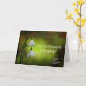Snowdrop Sympathie Wenskaart Kaart (Gele Bloem)