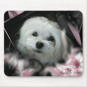 Snowdrop the Maltese Mousepad Muismat (Voorkant)