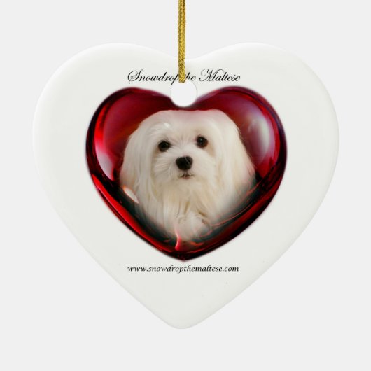 Snowdrop the Maltese Ornament (Achterkant)