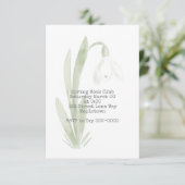 Snowdrop Uitnodiging (Staand voorkant)