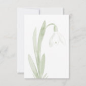 Snowdrop Uitnodiging (Achterkant)