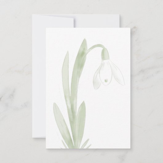 Snowdrop Uitnodiging (Achterkant)