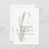 Snowdrop Uitnodiging (Voorkant / Achterkant)
