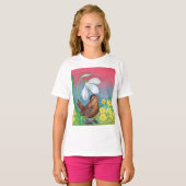 Snowdrop & wren bird roept de lente Meisjes' op T-shirt (Voorkant volledig)