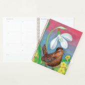 Snowdrop & wren roepen de lente op planner (Display)