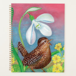 Snowdrop & wren roepen de lente op planner