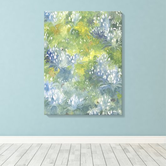 Snowdrops 2014 canvas afdruk (Insitu (Houten vloer))