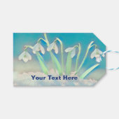 Snowdrops Blue Cadeaulabel (Voorkant (Horizontaal))