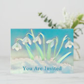 Snowdrops Blue Kaart (Staand voorkant)
