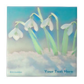 Snowdrops Blue Tegeltje (Voorkant)