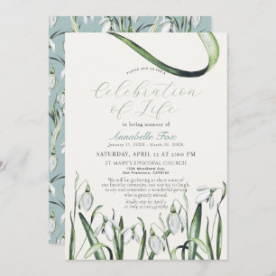 Snowdrops Celebration of Life Funeral Memorial Kaart