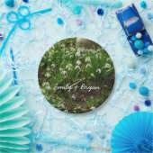 Snowdrops II (Galanthus) Spring Floral Papieren Bordje (Feest)