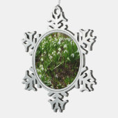 Snowdrops II (Galanthus) Spring Floral Tin Sneeuwvlok Ornament (Rechts)