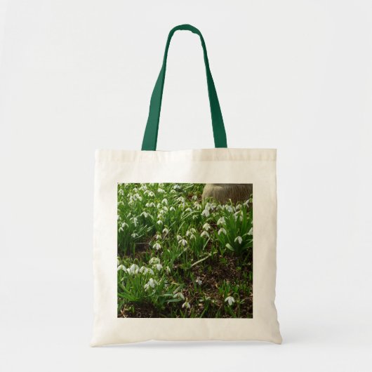 Snowdrops II (Galanthus) Spring Floral Tote Bag (Voorkant)