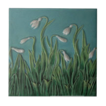 Snowdrops Majolica Faux Relief c1875 Antiek Repro