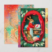 SNOWDROPS MET SNELLERE EIEREN VOOR RABBIT FEESTDAGENKAART (Voorkant / Achterkant)