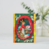 SNOWDROPS MET SNELLERE EIEREN VOOR RABBIT FEESTDAGENKAART (Staand voorkant)