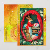 SNOWDROPS MET SNELLERE EIEREN VOOR RABBIT FEESTDAGENKAART (Voorkant / Achterkant)