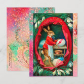 SNOWDROPS MET SNELLERE EIEREN VOOR RABBIT FEESTDAGENKAART (Voorkant / Achterkant)