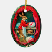 SNOWDROPS MET SNELLERE EIEREN VOOR RABBIT KERAMISCH ORNAMENT (Voorkant)