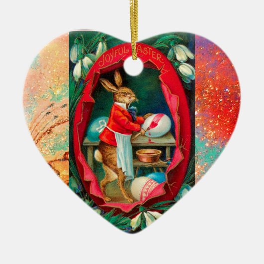 SNOWDROPS MET SNELLERE EIEREN VOOR RABBIT KERAMISCH ORNAMENT (Voorkant)