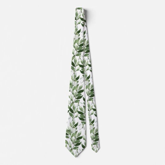 Snowdrops Patroon Stropdas (Voorkant)