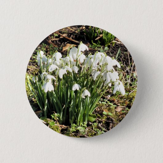 SNOWDROPS RONDE BUTTON 5,7 CM (Voorkant)