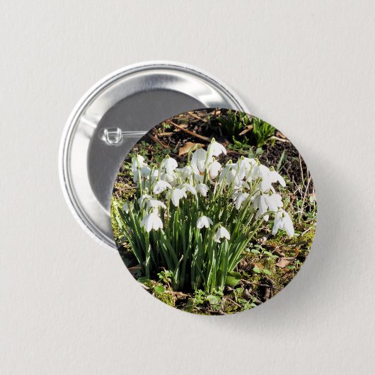SNOWDROPS RONDE BUTTON 5,7 CM (Voorkant /achterkant)