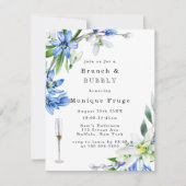 Snowdrops Scilla Brunch & Bubble Invitations Kaart (Voorkant)