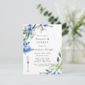 Snowdrops Scilla Brunch & Bubble Invitations Kaart (Staand voorkant)